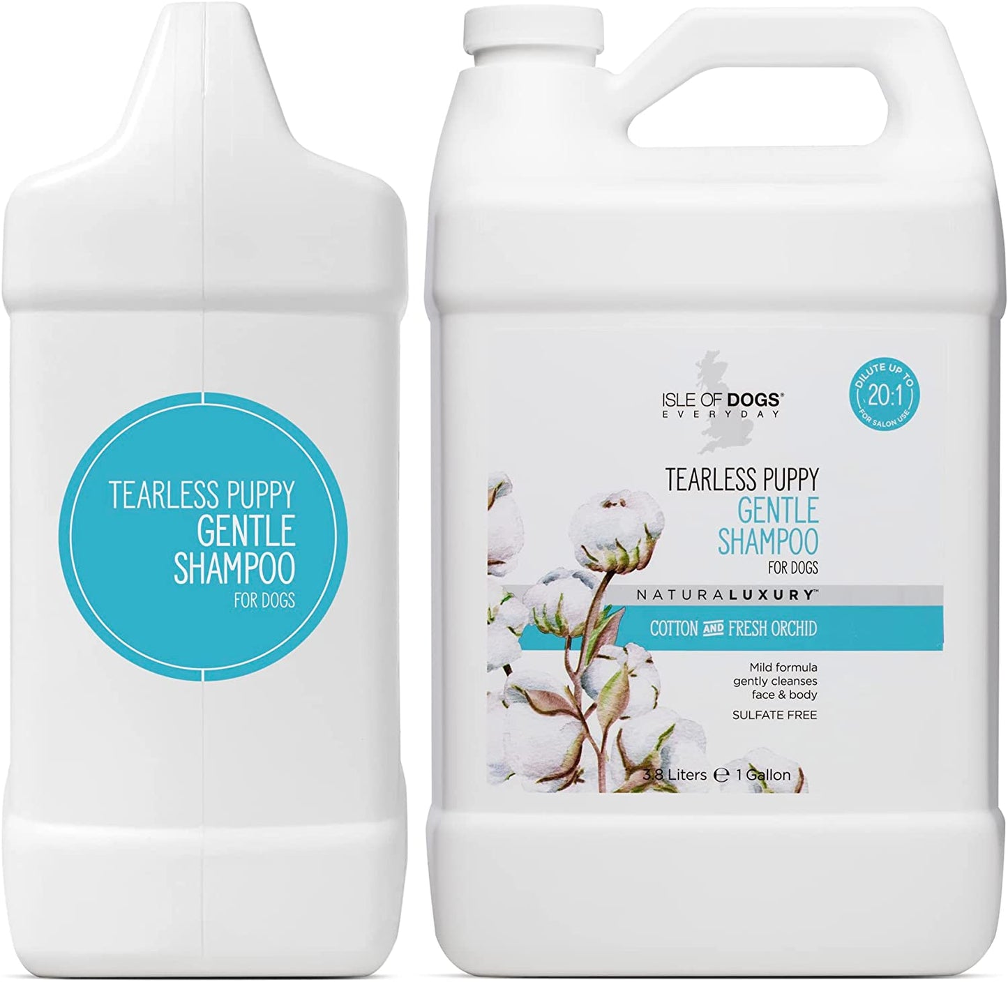 - Everyday Natural Luxury Tearless Puppy Shampoo - Cotton + Fresh Orchid - Sulfate & Paraben Free Formula - Gentle Pet Shampoo for Dogs of All Ages & Coat Types - Made in the USA - 16 Oz