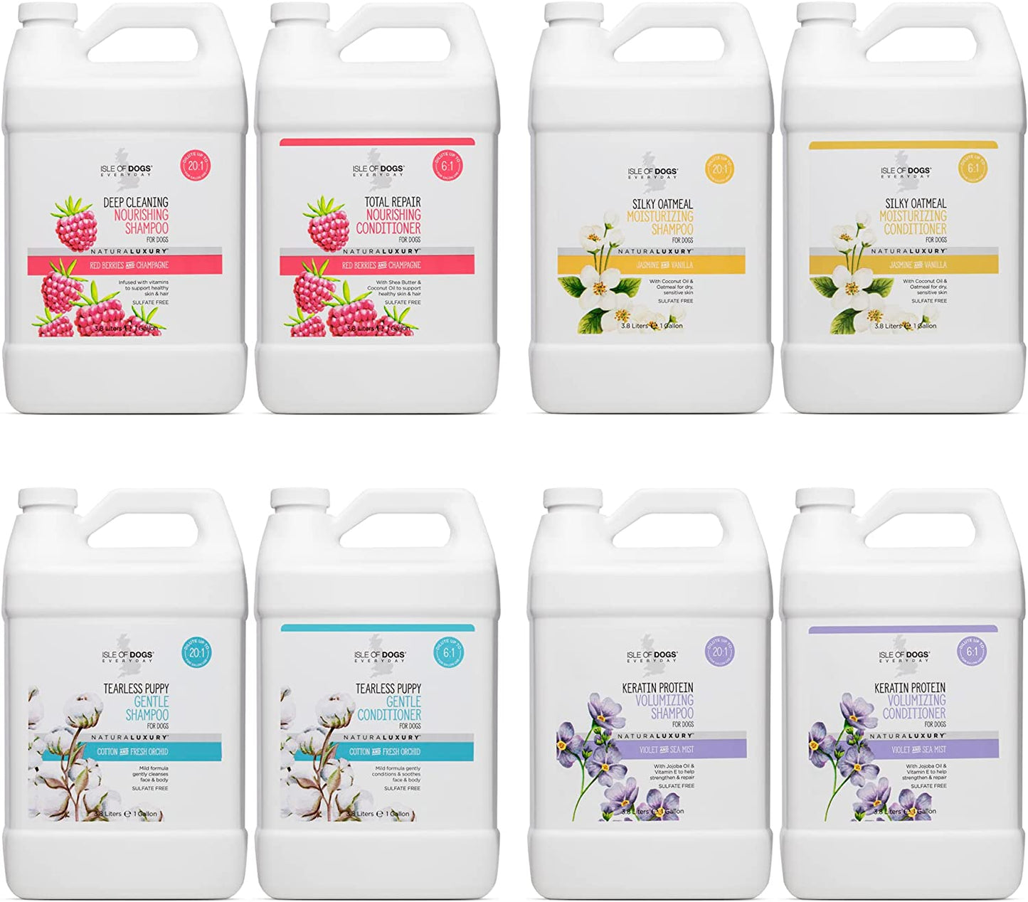 - Everyday Natural Luxury Tearless Puppy Shampoo - Cotton + Fresh Orchid - Sulfate & Paraben Free Formula - Gentle Pet Shampoo for Dogs of All Ages & Coat Types - Made in the USA - 16 Oz