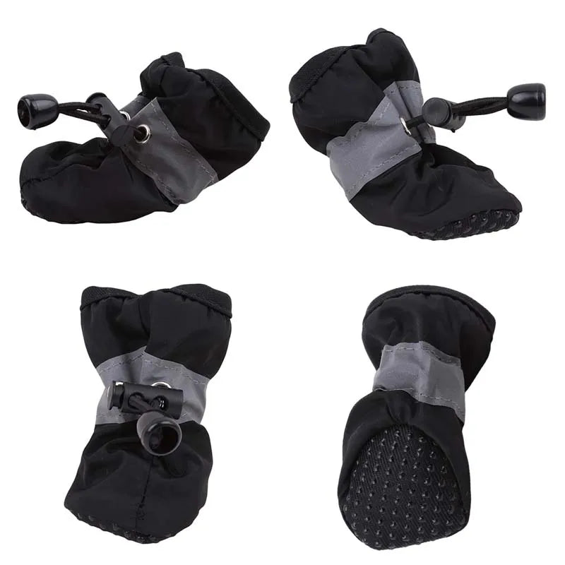 New 4Pcs Waterproof Pet Dog Shoes Anti-Slip Rain Snow Boot Thick Warm for Small Cats Dogs Puppy Dog Socks Booties